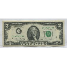 ESTADOS UNIDOS 1976 BILLETE DE 2 DOLARES